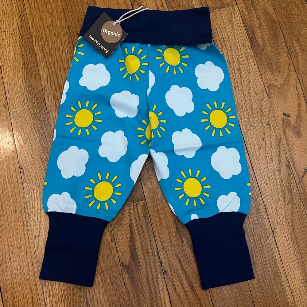 NWT Maxomorra Classic Sky Rib Pants 9-12mo